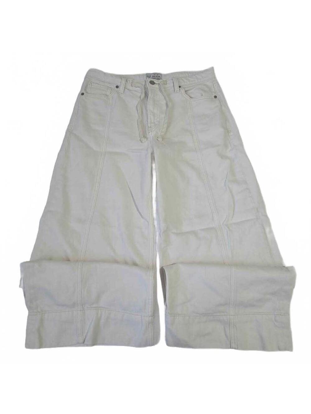 Gap Baggy Mid Rise White Wide Leg Jeans Size 29/8